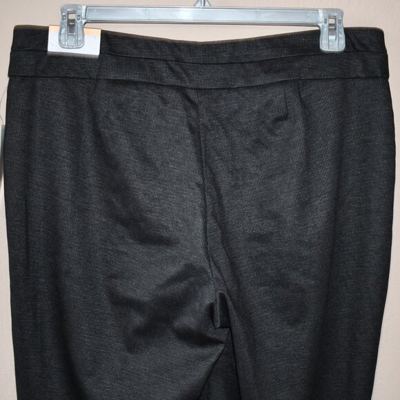 Cooper & Ella Women's Black Gray Grid Pull On Bootcut Dress Pants Size M NWT $59 - Picture 5 of 5